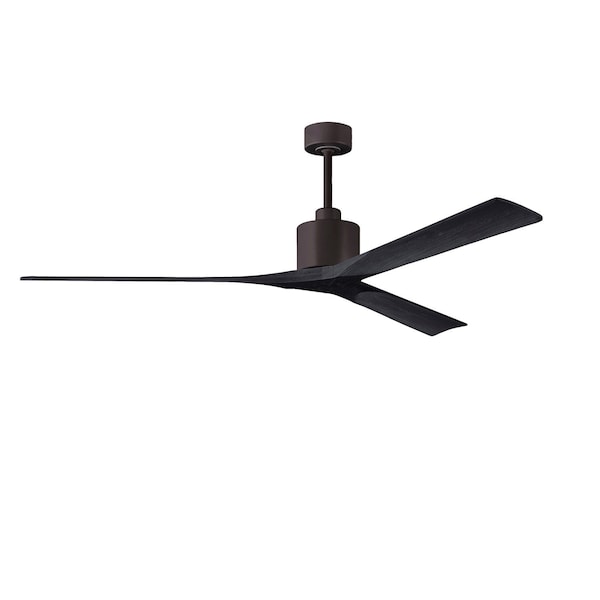 Matthews Fan Co Nan Xl 72in Ceiling Fan In Textured Bronze And Matte Black Blades - NKXL-TB-BK-72