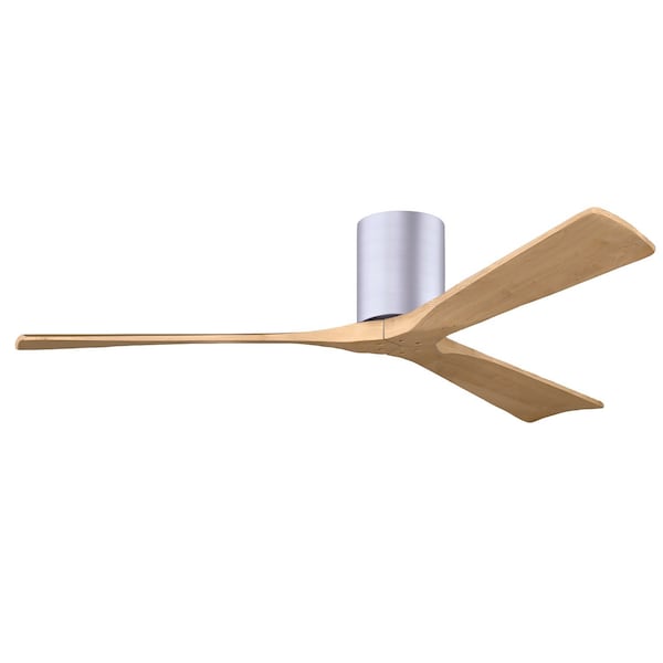 Matthews Fan Co Irene-3H Three-Blade Flush Mount Paddle Fan In Brushed Nickel Finish, 832911 - IR3H-BN-LM-60