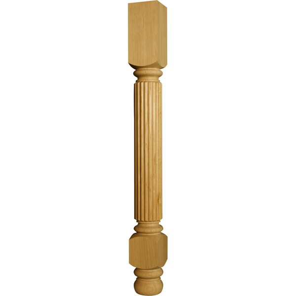 Osborne Wood Products 34 1/2 x 3 1/2 Sapelo Island Post(Reeded) in Soft Maple - 1461M