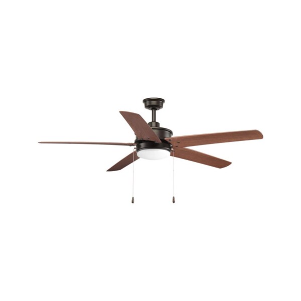 Progress Lighting Whirl, 60", Ceiling Fan, 5 Blades, 3 Speeds, 120V, Antique Bronze, 12-1/4 in W - P2574-2030K