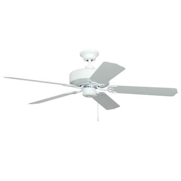 Craftmade 5 Blades, 3 Speeds, 120V/60 Hz, 52 in W - END52WW5P