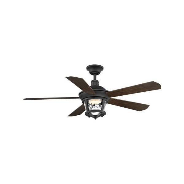 Progress Lighting Smyrna, 52", Ceiling Fan, 5 Blades, 3 Speed, Manual Reverse Speeds, 120V, 52 in W - P2576-8030K