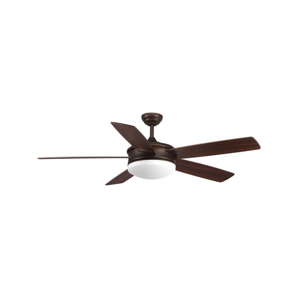 Progress Lighting Ceiling Fan, 5 Blades, Triple capacitor speed control Speeds, 120V, 60 in W - P2548-2030K