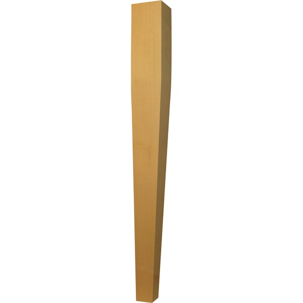 Osborne Wood Products 35 1/2 x 3 1/2 Two Sided Taper Island Leg in Hard Maple - 1782HM