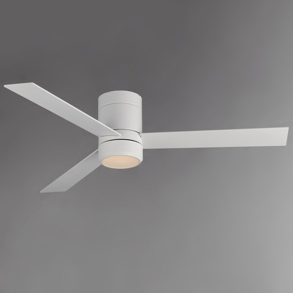 Maxim Lighting Tanker 52'' 3-Blade Hugger Fan w LED Light Kit, Matte White - 88803MW