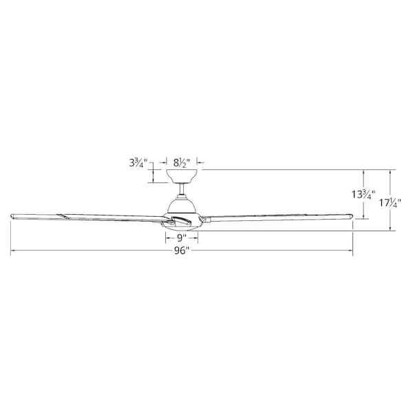 Modern Forms 8 Blades, 120 V, 96 in W - FR-W1805-96L