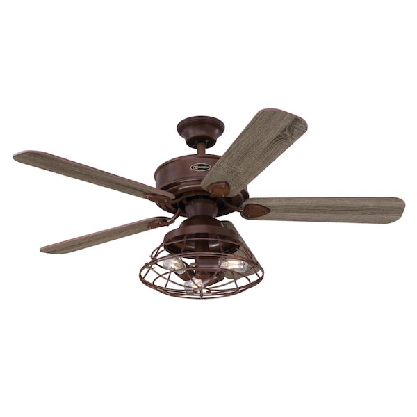 Westinghouse Barnett 48" Indoor Barnwood Ceiling Fan, Dimmable LED Light Kit - 7220500