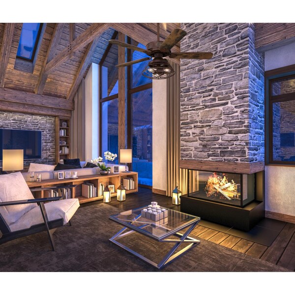 Westinghouse Barnett 48" Indoor Barnwood Ceiling Fan, Dimmable LED Light Kit - 7220500