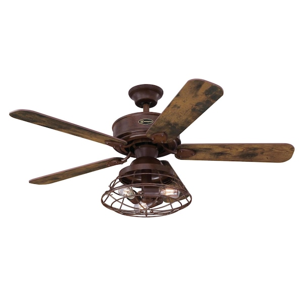 Westinghouse Barnett 48" Indoor Barnwood Ceiling Fan, Dimmable LED Light Kit - 7220500