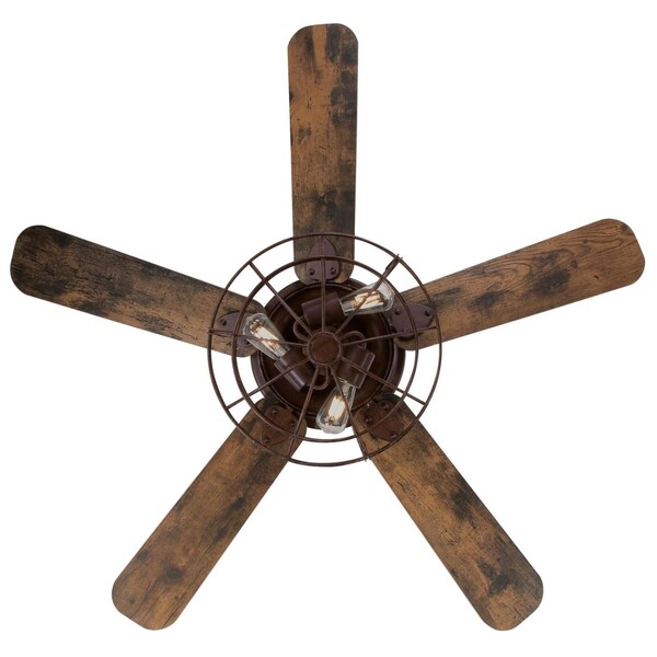Westinghouse Barnett 48" Indoor Barnwood Ceiling Fan, Dimmable LED Light Kit - 7220500