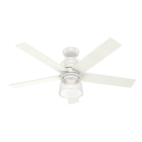 Hunter Ceiling Fan, 5 Blades, 4 Speeds, 120, Fresh White - 50341