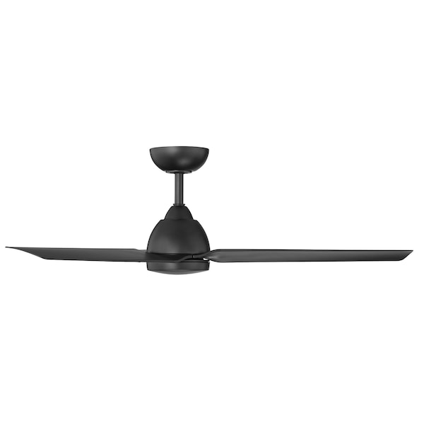 Wac Mocha Indoor and Outdoor 3-Blade Smart Ceiling Fan 54in Matte Black with Remote Control, 3 Blades - F-001