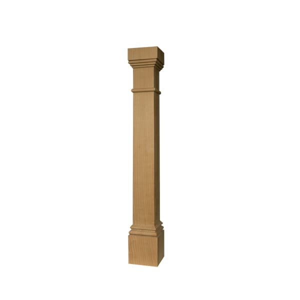 Osborne Wood Products 34 1/2 x 5 Traditional Square Cabinet Column in Black Walnut - 2480W