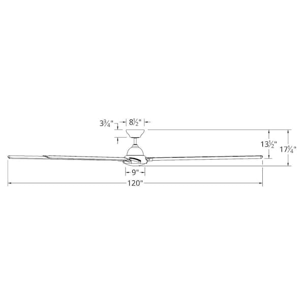 Modern Forms 8 Blades, 120 V, 120 in W - FR-W1805-120L
