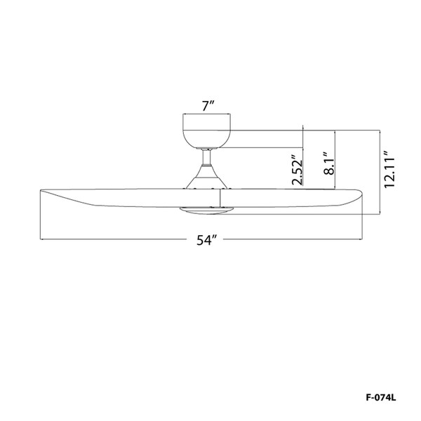 Wac 3 Blades, 120 V, 54 in W - F-074L