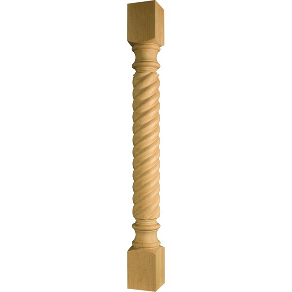 Osborne Wood Products 40 1/2 x 4 Roped Island Leg in Black Walnut - 1523W