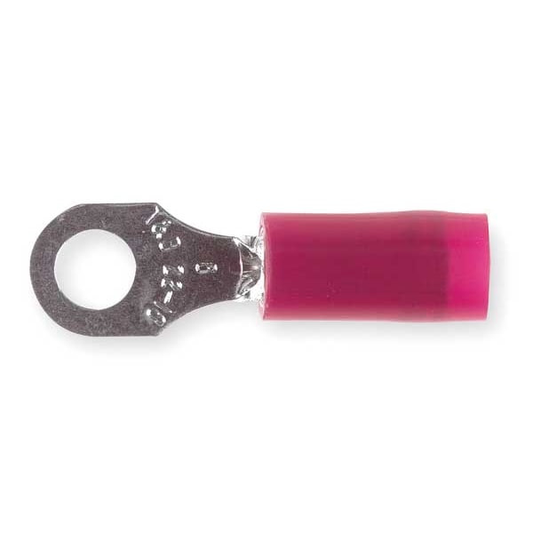 Terminal de anillo de nylon de calibre 22-16 AWG para perno #6, paquete de 100 unidades - RA18-6