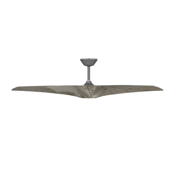 Modern Forms Fans Zephyr Indoor or Outdoor Smart Ceiling Fan 2700-3000-4000-5000K LED in Graphite/Weathered Wood - FR-W2401-62L-GH/WW
