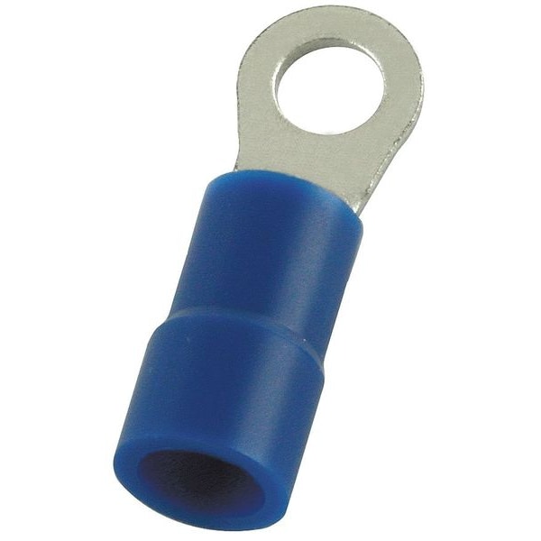 Power First Terminal de Anillo de Vinilo para cable calibre 16-14 con perno #6, paquete con 100 unidades - 4FRH6