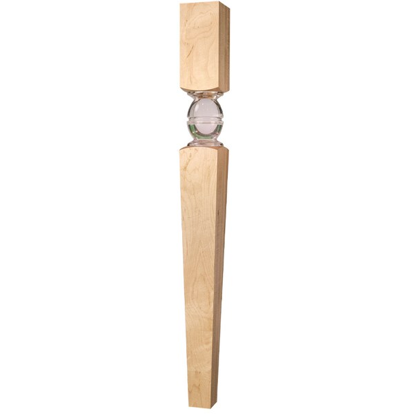 Osborne Wood Products 34 1/2 x 3 1/2 Solaris Acrylic Leg in Mahogany - 2454MH