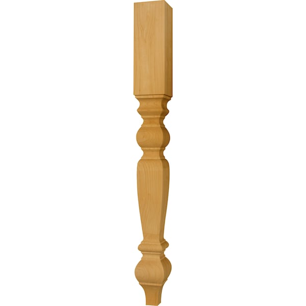 Osborne Wood Products 34 1/2 x 3 1/2 Square Wilmington Island Post in Hard Maple - 1438HM
