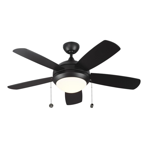 Monte Carlo Discus Classic 44 Led Ceiling Fan In Matte Black With Matte Black Blades - 5DIC44BKD-V1
