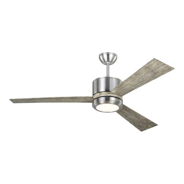Monte Carlo Vision 52 Led - Brushed Steel W Lgwo Blades - 3VNR52BSLGD-V1