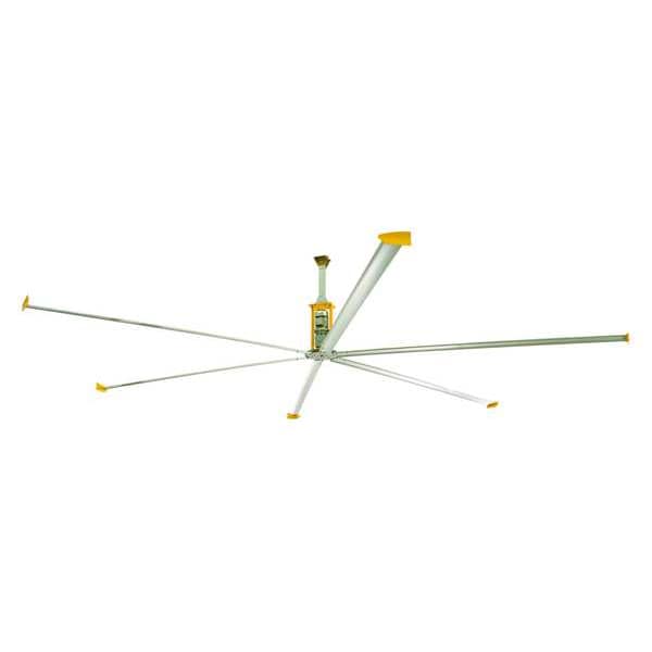 Big Ass Fans HVLS Ceiling Fan, 20 ft Blade Dia, 6 Blades, Variable Speeds, 200 to 240V AC - F-PF62-2003S34S65X3