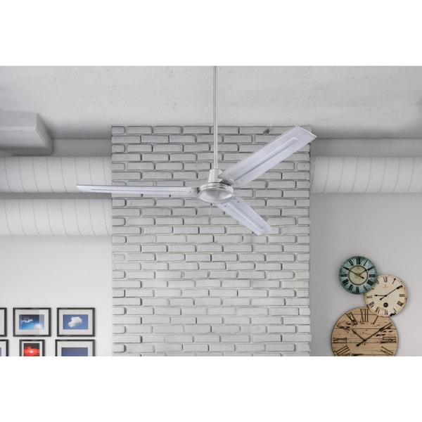 Westinghouse Jax Industrial-Style 56" 3-Blade Brushed Nickel Indoor Ceiling Fan - 7861400