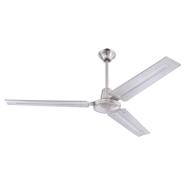 Westinghouse Jax Industrial-Style 56" 3-Blade Brushed Nickel Indoor Ceiling Fan - 7861400