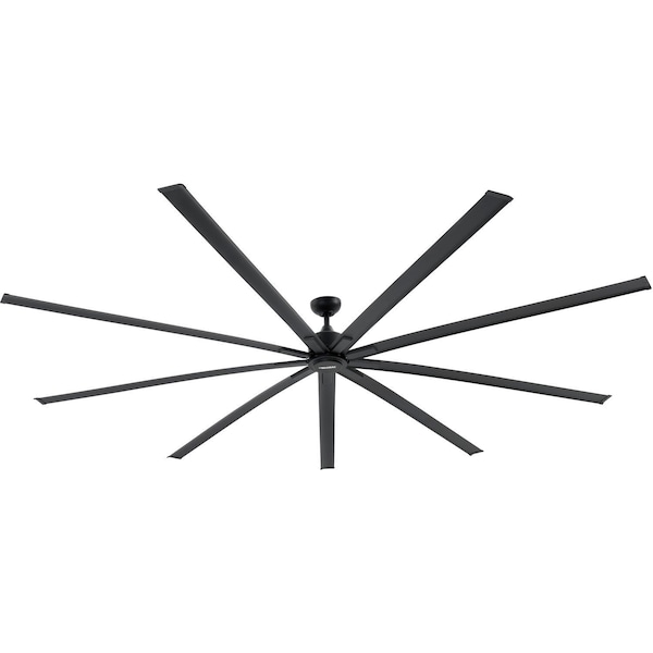 Global Industrial 108 Industrial Ceiling Fan, 6 Speed with Control, Matte Black - 293049