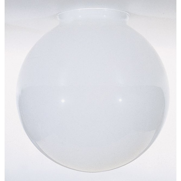 Satco Sprayed Glossy White Ball Shade Diameter 8 inch Fitter 4 inch - 50/144
