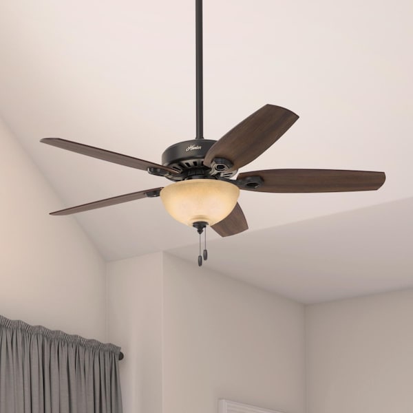 Hunter Hunter Builder Deluxe 52 in. New Bronze Brown LED Indoor Ceiling Fan - 53091