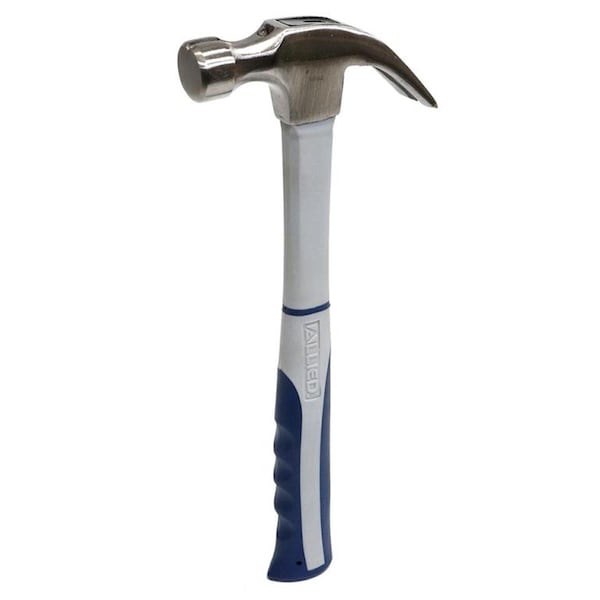 Pinpoint 16 oz Claw Fiberglass Handle 2 Material Grip Hammer - PI3309976