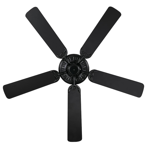 Westinghouse Ceiling Fan Indoor 52In Contractor Choice, Black, Matte Black Blades - 7303800