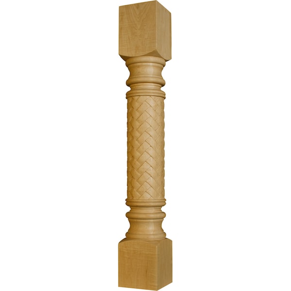 Osborne Wood Products 34 1/2 x 5 Massive Basketweave Island Leg in Alder - 1478A