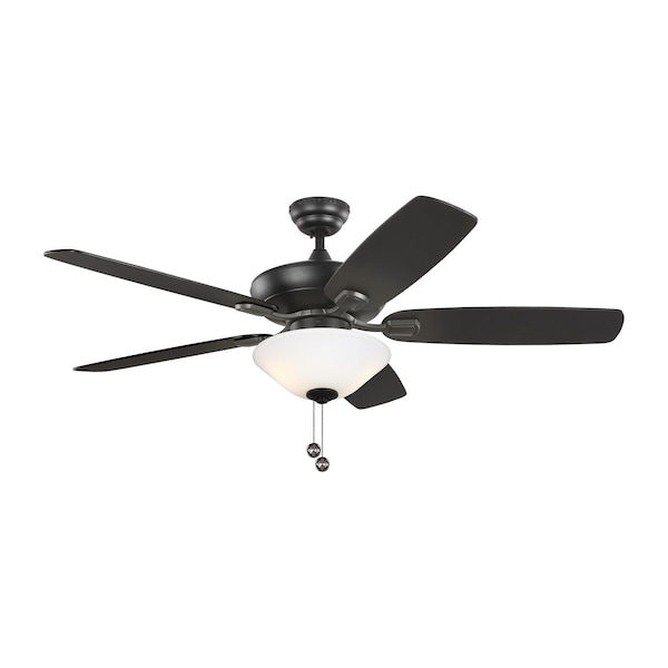 Monte Carlo Colony 52 Led Ceiling Fan In Midnight Black With Midnight Black Blades - 5COM52MBKD-V1