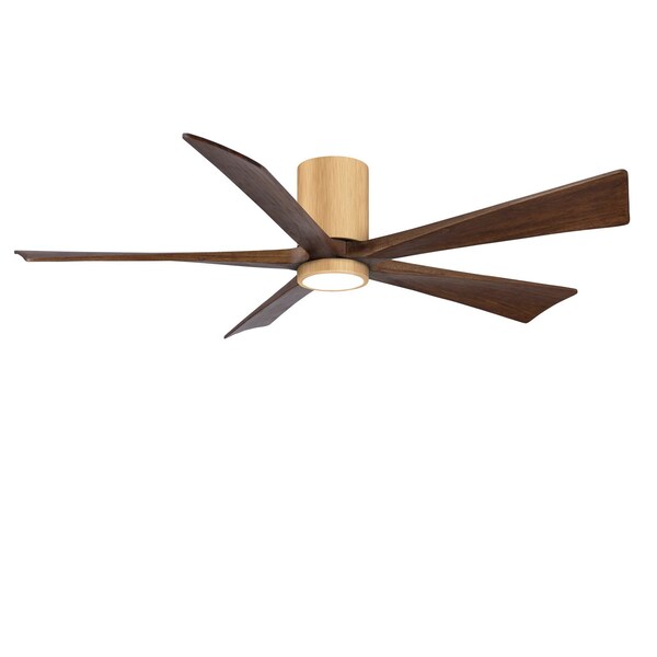 Matthews Fan Co Ir5Hlk Five-Blade Flush Mount Paddle Fan In Light Maple Finish - IR5HLK-LM-WA-60