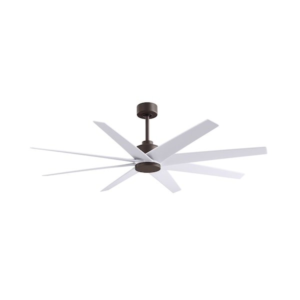Matthews Fan Co Ariella 8-Blade Ceiling Fan In Textured Bronze And Matte White Blades - AN-TB-MWH-64
