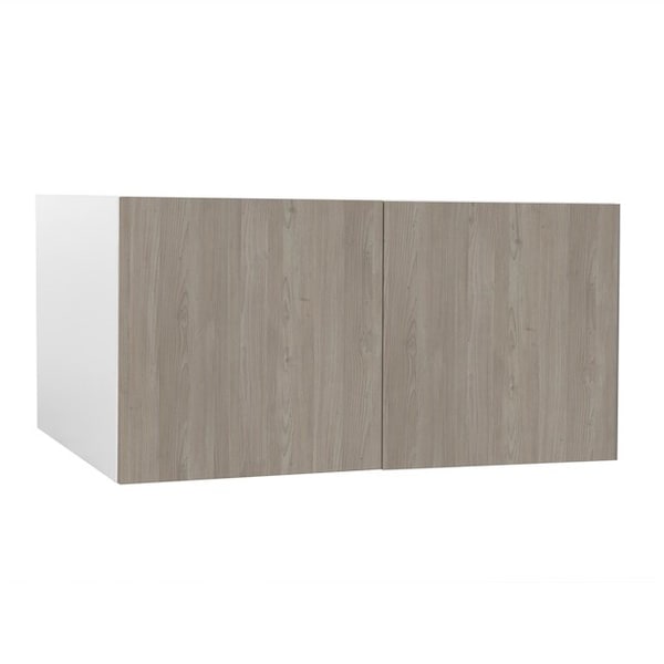 Cambridge Quick Assemble Modern Style, Grey Nordic 36 x 18 in. Wall Bridge Kitchen Cabinet (36 in. W x 24 in. D x 18 in. H) - SA-WR361824-GN