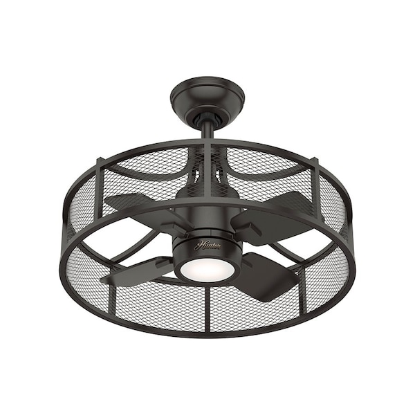 Hunter Ceiling Fan, 4 Blades, 3 Speeds, 120, Noble Bronze - 50738