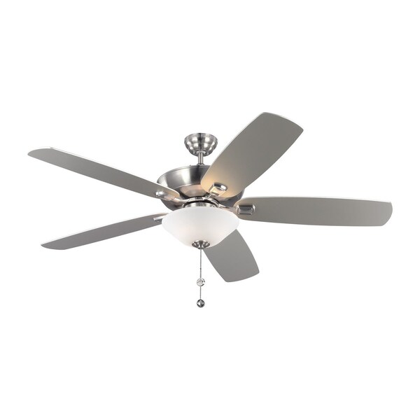 Monte Carlo Colony 60 Led Ceiling Fan In Brushed Steel With Silver Blades - 5CSM60BSD-V1