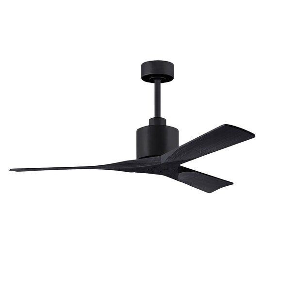 Matthews Fan Co Nan 52in Ceiling Fan In Matte Black And Matte Black Blades - NK-BK-BK-52