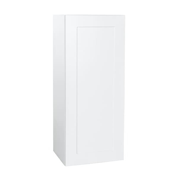 Cambridge Quick Assemble Modern Style, Shaker White 15 x 30 in. Wall Kitchen Cabinet (15 in. W x 12 D x 30 in. H) - SA-WU1530-SW