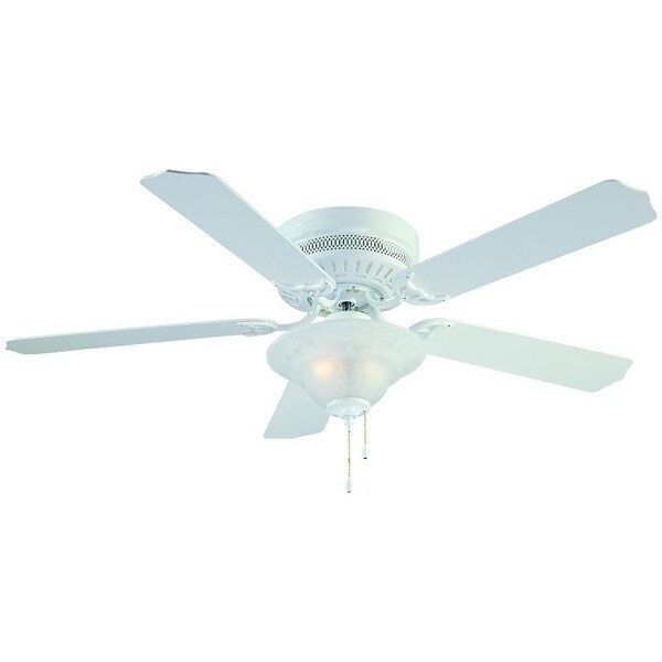 Boston Harbor Boston Harbor CF-B-652+1F242WH Ceiling Fan Hugger, 5 Blades, 52In, White - CF-B-652+1F242WH