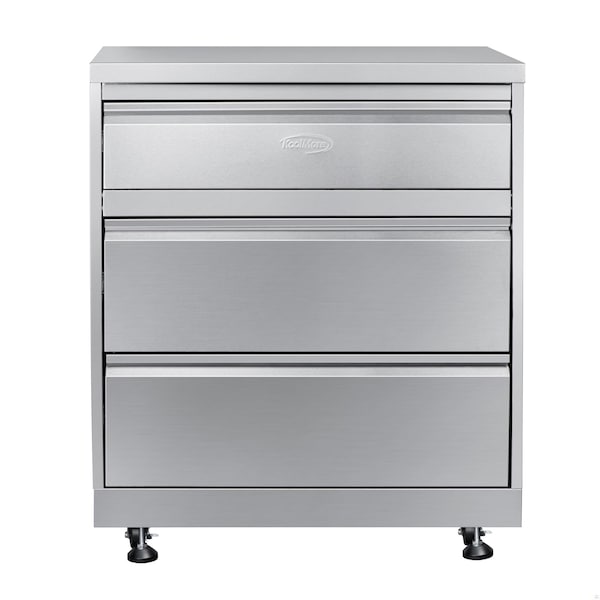 Koolmore 32 in. Stainless-Steel Outdoor Kitchen Cabinet with Three Drawers KM-OKS-CAB3 - KM-OKS-CAB3