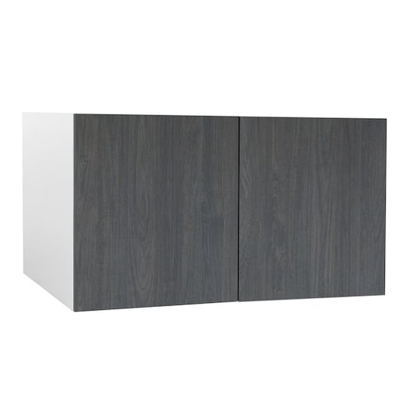 Cambridge Quick Assemble Modern Style, Carbon Marine 36 x 18 in. Wall Bridge Kitchen Cabinet (36 in. W x 24 in. D x 18 in. H) - SA-WR361824-CM