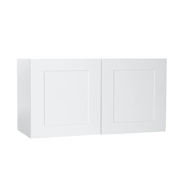 Cambridge Quick Assemble Modern Style, Shaker White 30 x 12 in. Wall Bridge Kitchen Cabinet (30 in. W x 12 in. D x 12 in. H) - SA-WU3012-SW