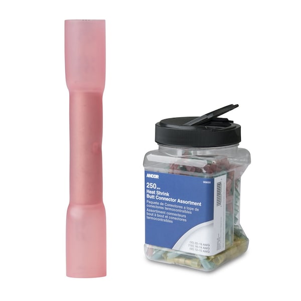 Conector de Derivación Termocontraíble para Cable de 22-18 AWG - 250 Piezas - Bote - 309001
