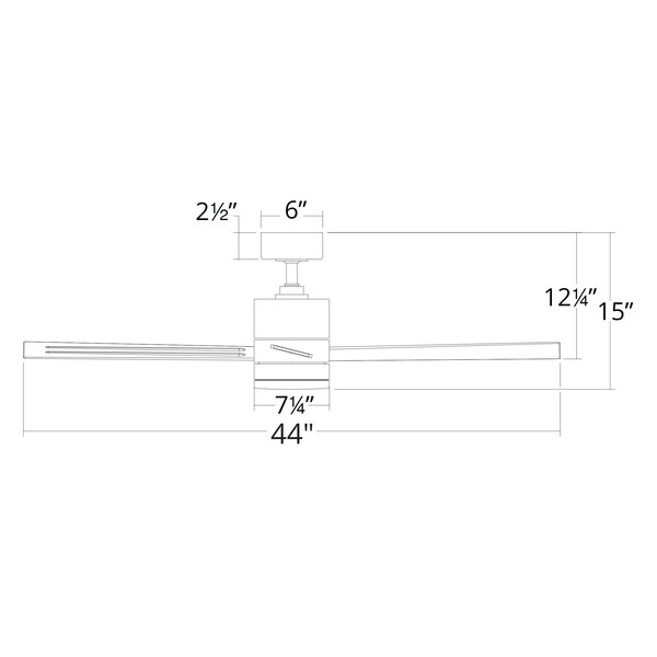 Modern Forms 3 Blades, 120 V, 44 in W - FR-W1803-44L